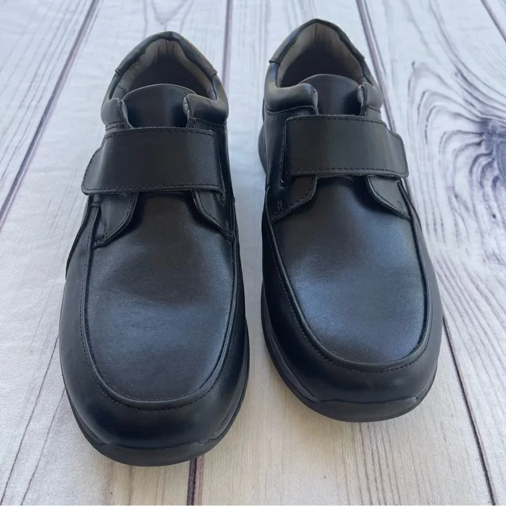 Propet Parker Black Leather Casual Comfort Shoes Mens Size 10 ‎ Strap MCA033L